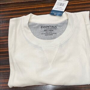 Essentials White Long Sleeve Tee